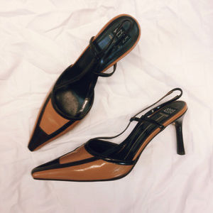 Anne Klein light/dark brown slingback pumps - 8 M